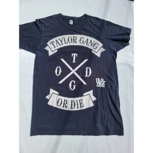Wiz Khalifa Taylor Gang Or Die Vintage Black T Shirt Size M